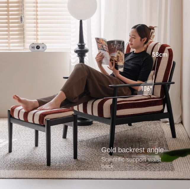 Oak Solid Wood French Retro Single Chair