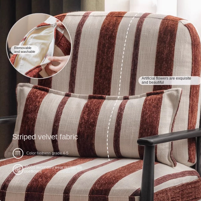 Oak Solid Wood French Retro Single Chair