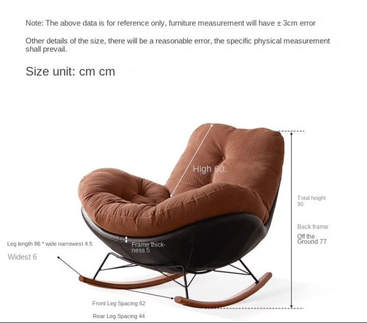 Fabric Retro Rocking Chair