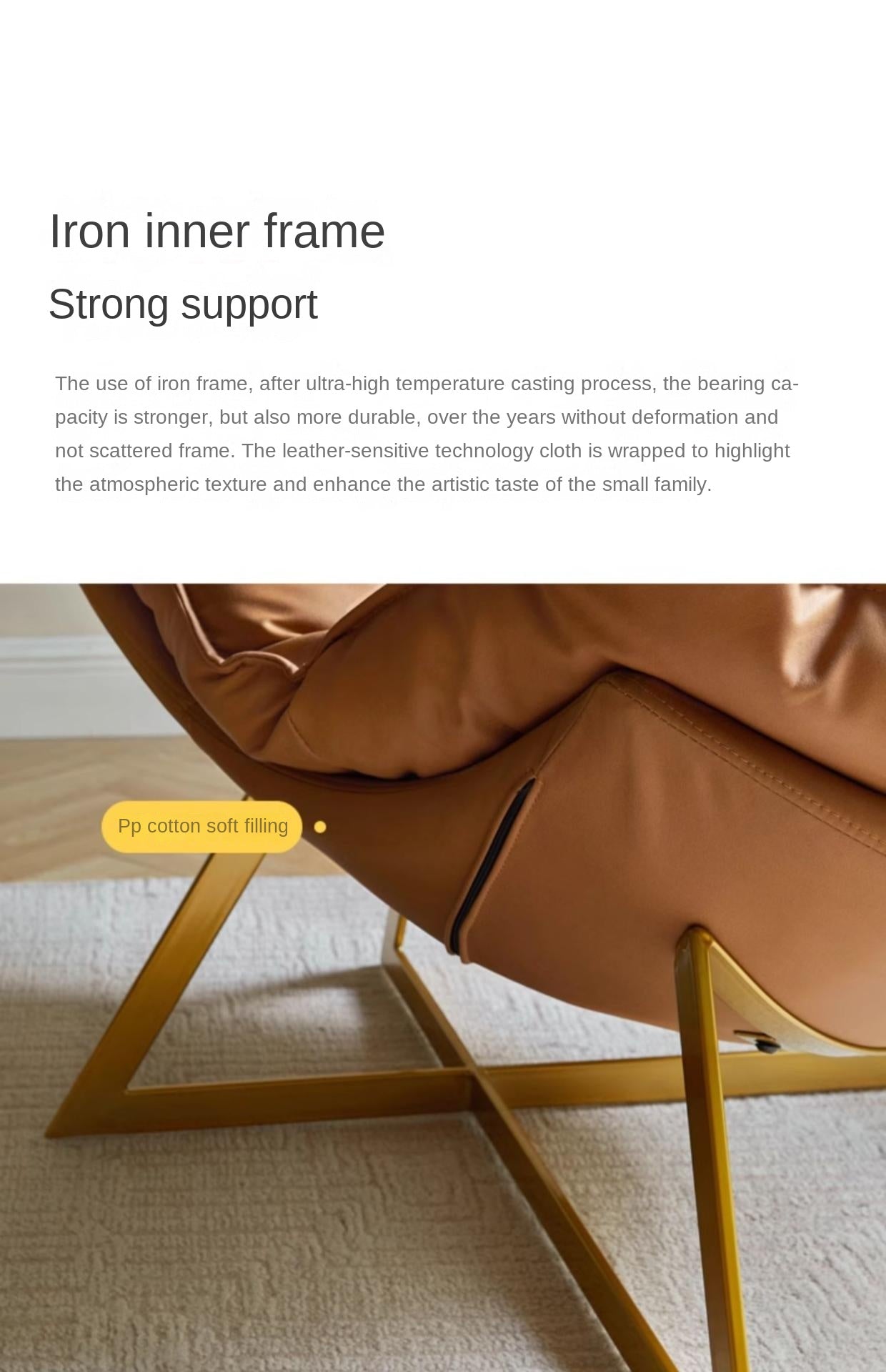 Fabric Modern Light Luxury Nordic Single Chair