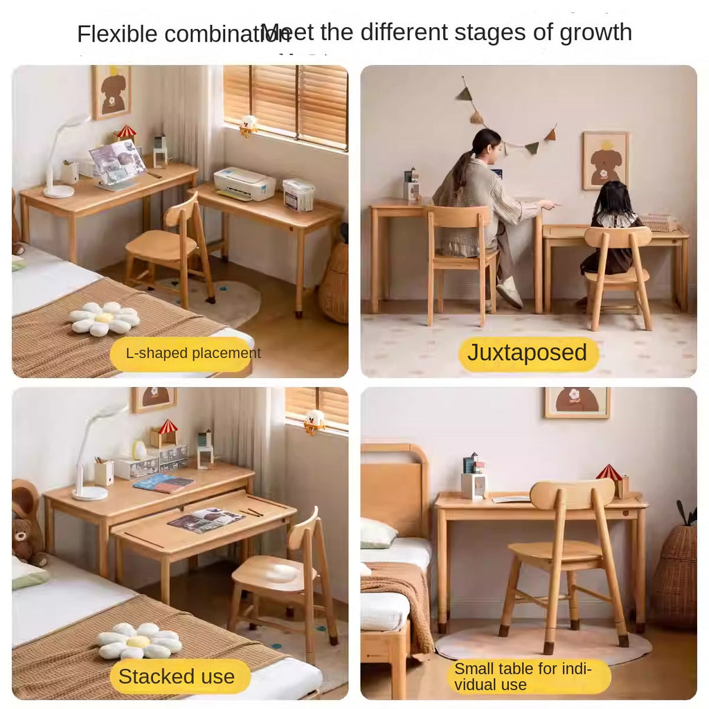 Beech Solid Wood Children's Learning Desk.