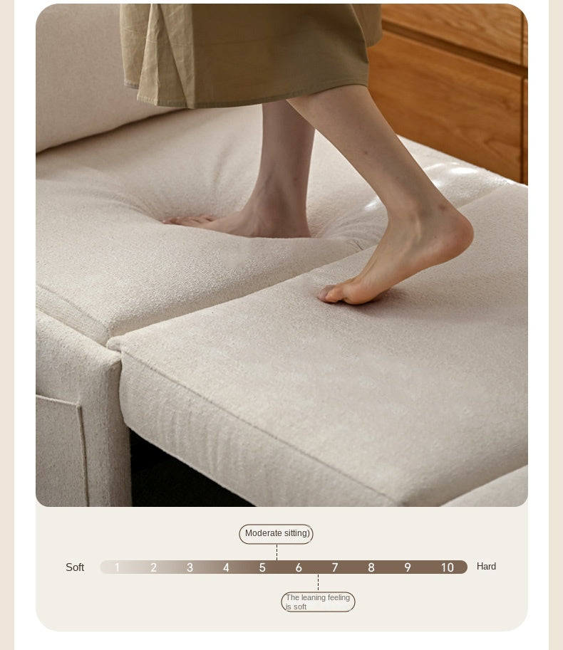 Fabric Sofa Cream Wind Multi Functional Single Chair