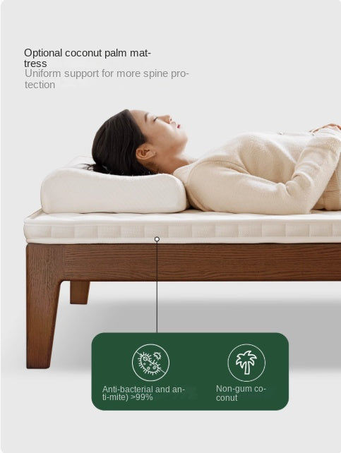 Oak, Solid RubberWood, Beech Solid Wood Sofa Bed Folding Single Bed