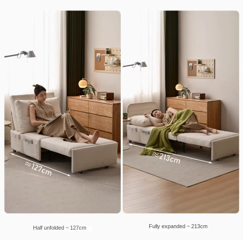 Fabric Sofa Cream Wind Multi Functional Single Chair