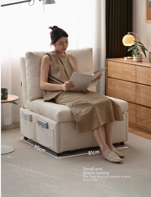 Fabric Sofa Cream Wind Multi Functional Single Chair