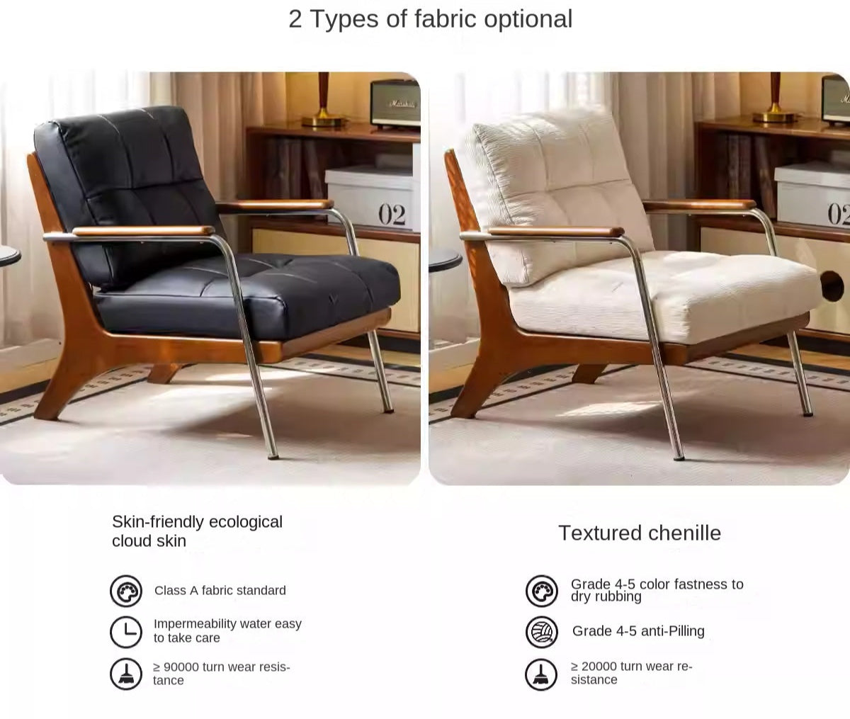 Beech Solid Wood Middle Ages Single Chair