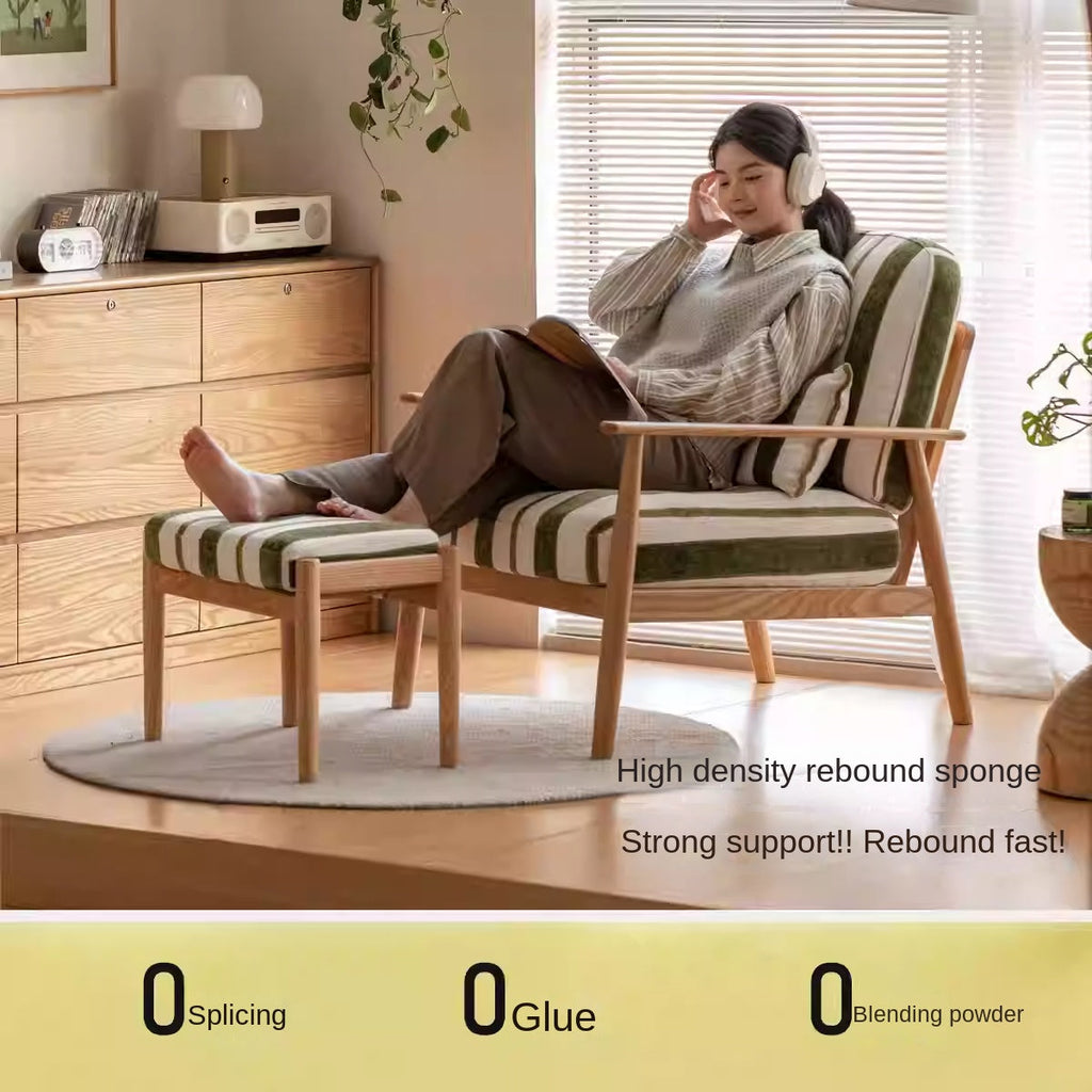 Oak Solid Wood Sofa Chair