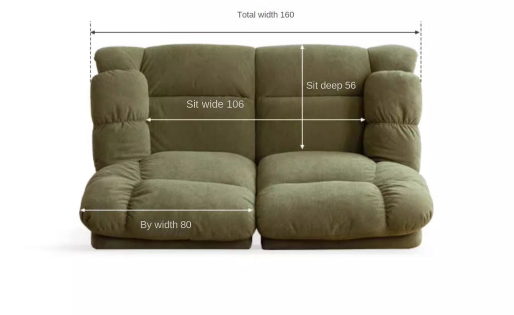 Fabric Reclining and Rocking Double Leisure Chair