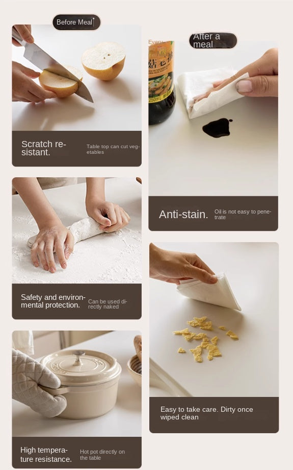 Oak Solid Wood Folding Rock Dining Table