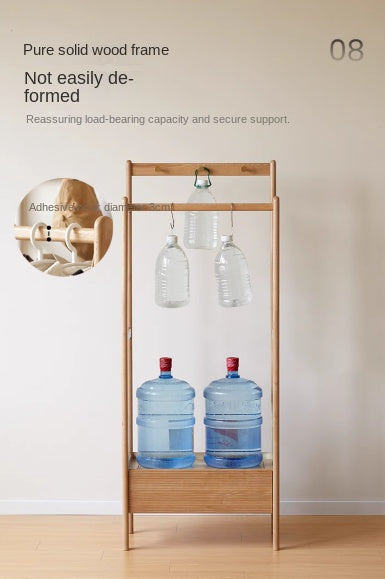 Ash Solid Wood Modern Storage Rack