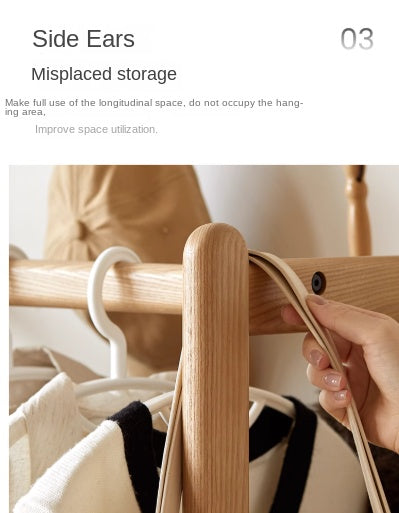 Ash Solid Wood Modern Storage Rack