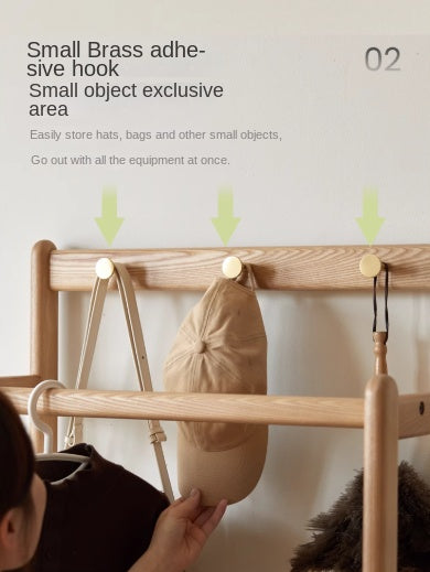 Ash Solid Wood Modern Storage Rack