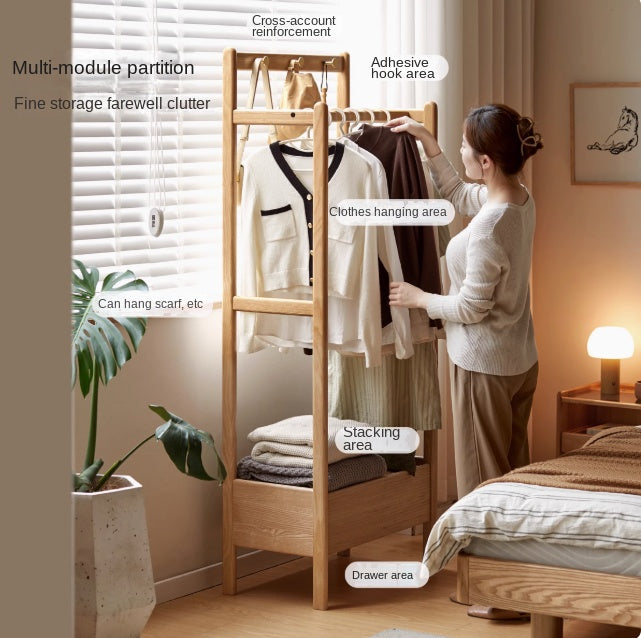 Ash Solid Wood Modern Storage Rack