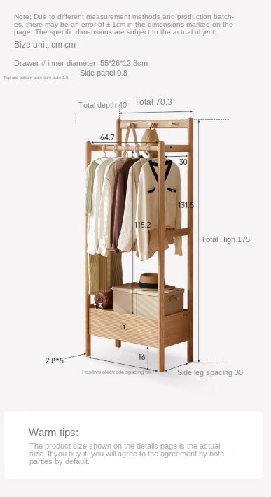 Ash Solid Wood Modern Storage Rack