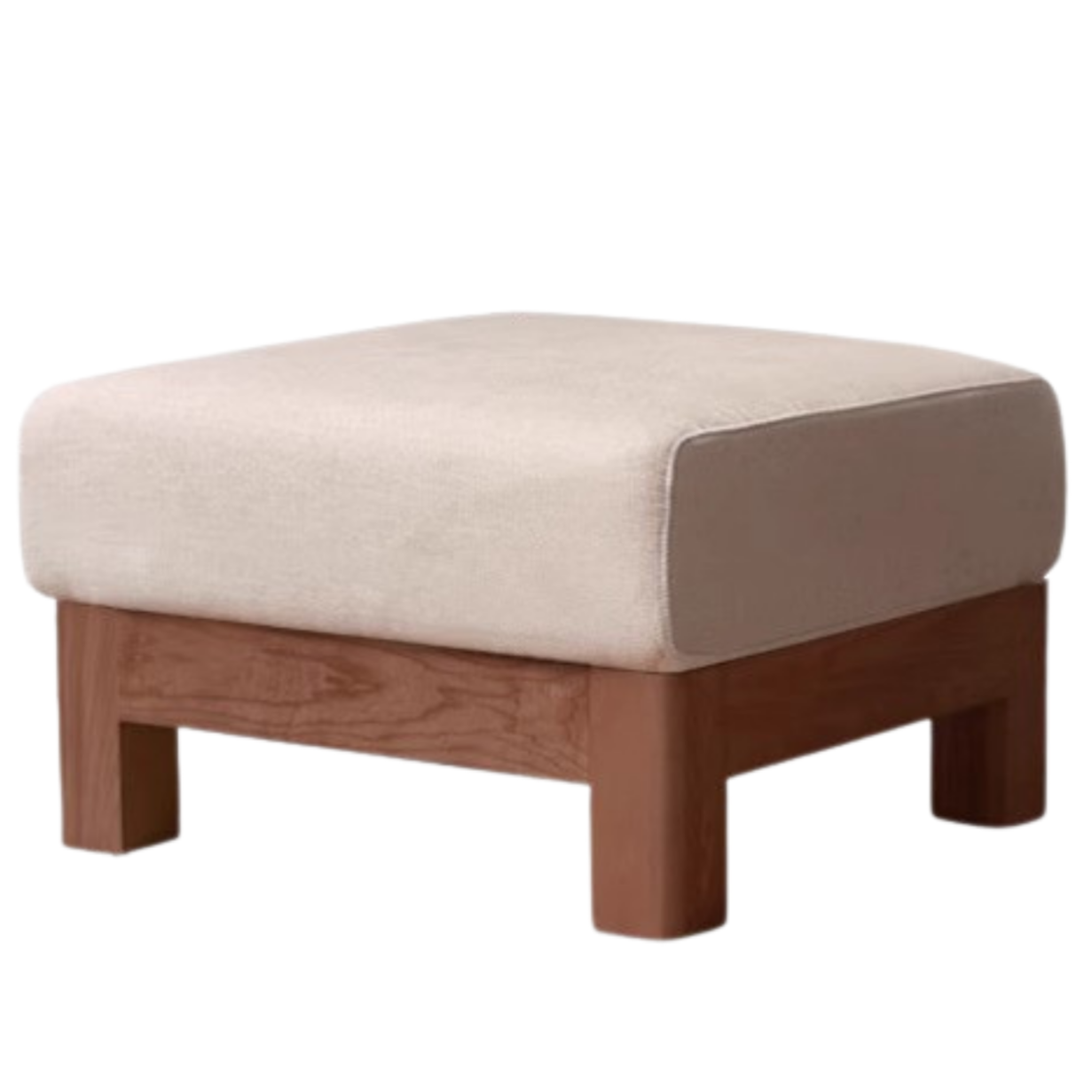 Black Walnut, Oak, Ash, Poplar Solid Wood Footstool Small Fabric Stool