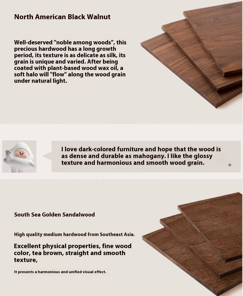 Black Walnut Solid Wood Coffee Table