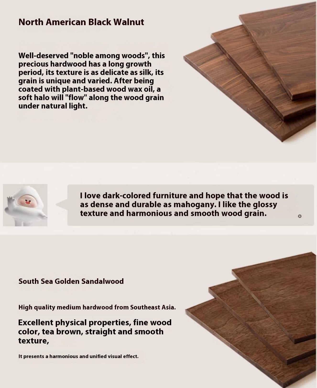 Black Walnut Solid Wood Coffee Table