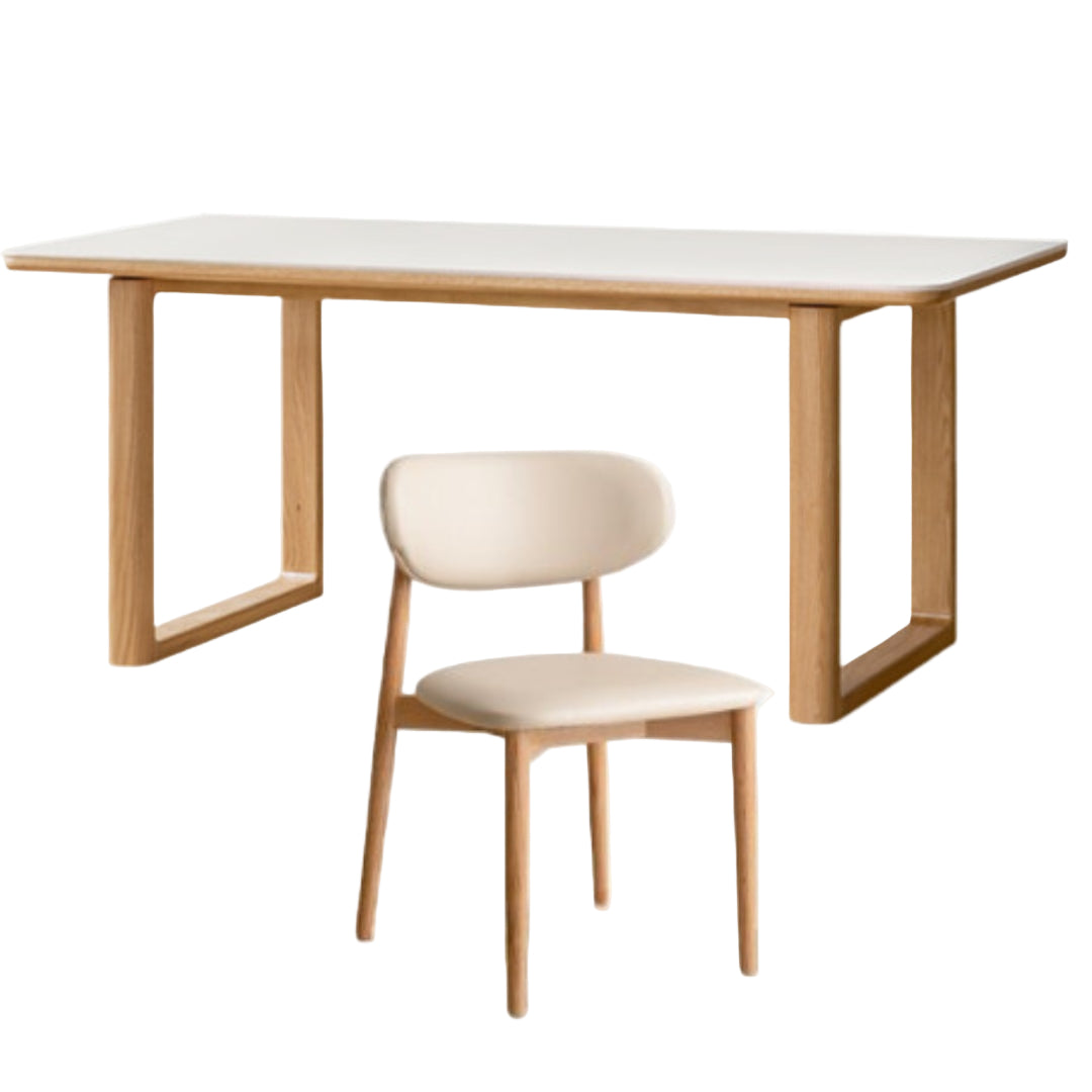 Ash, Oak Solid Wood Rock Board Dining Table