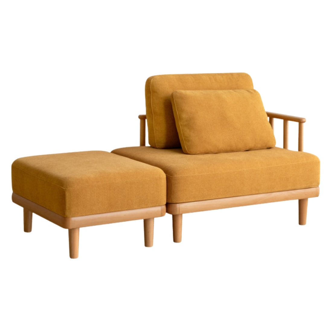 Beech Solid Wood Fabric Sofa Free Combination