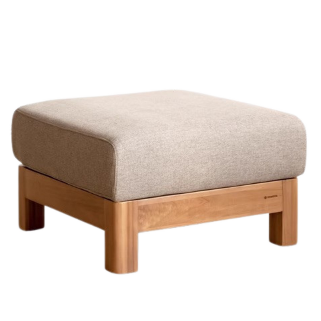Black Walnut, Oak, Ash, Poplar Solid Wood Footstool Small Fabric Stool