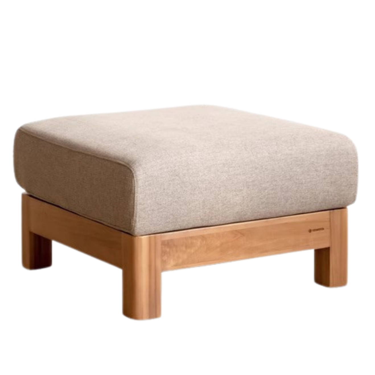Black Walnut, Oak, Ash, Poplar Solid Wood Footstool Small Fabric Stool