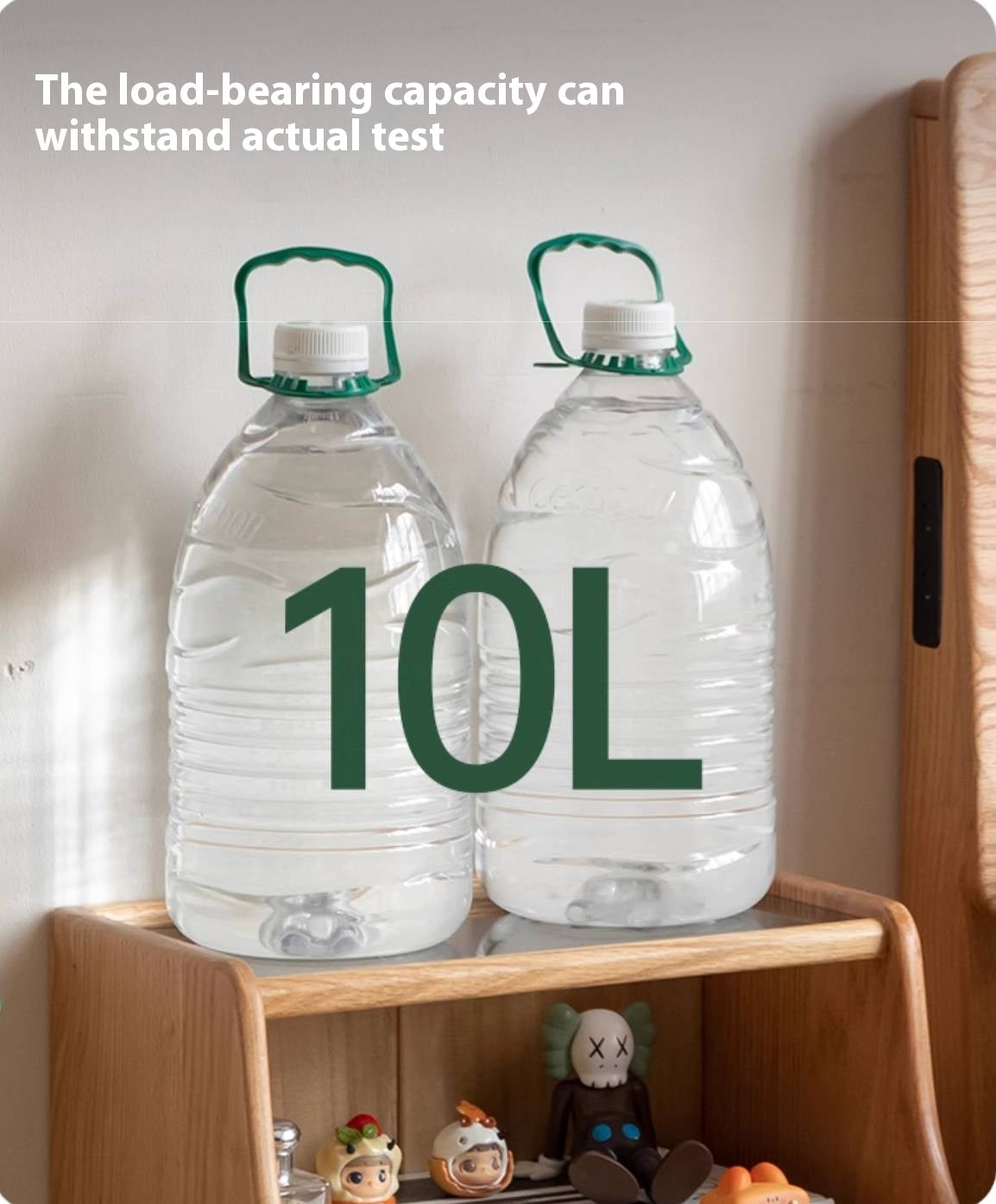 Rubberwood, Oak Solid Wood Log Style Nightstand