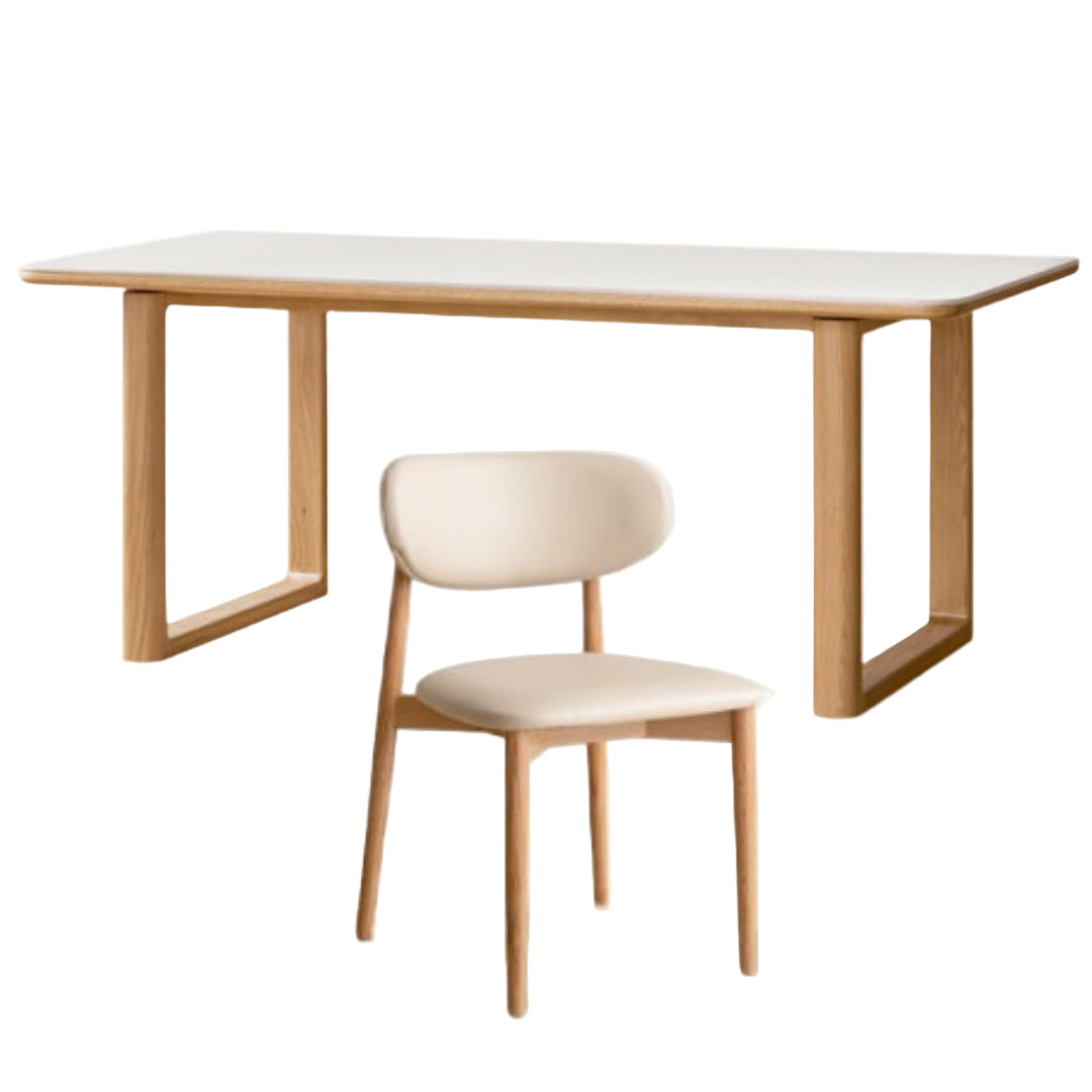 Ash, Oak Solid Wood Rock Board Dining Table