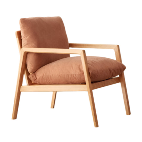 Oak Solid Wood Modern Leisure Lounge Chair