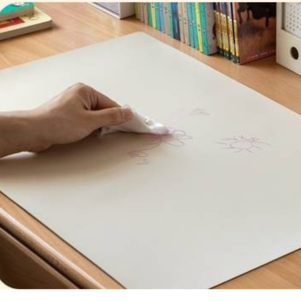 Beech Solid Wood Children's Desk with Pulleys Movable Storage