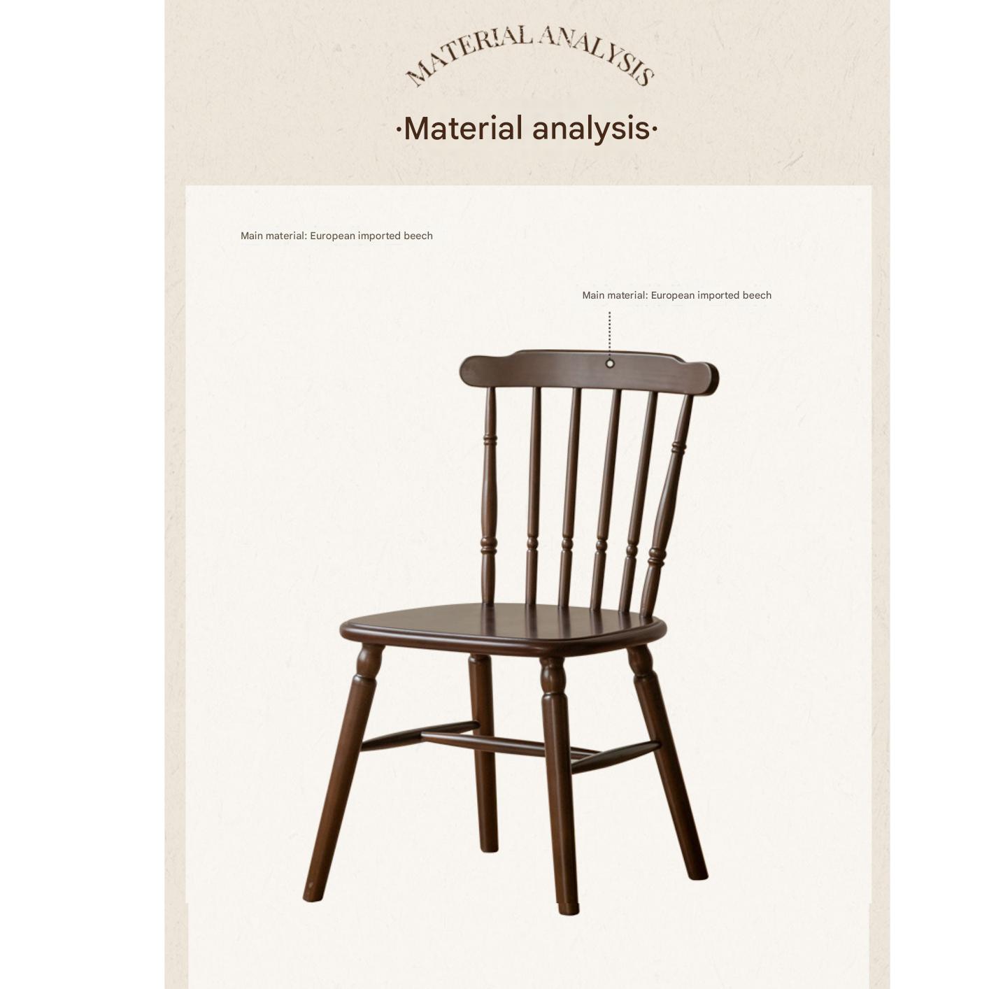 Set 4 pcs Black Walnut Solid Wood Dining Chair