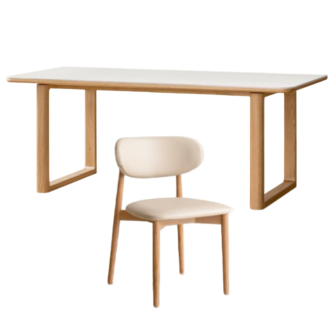 Ash, Oak Solid Wood Rock Board Dining Table