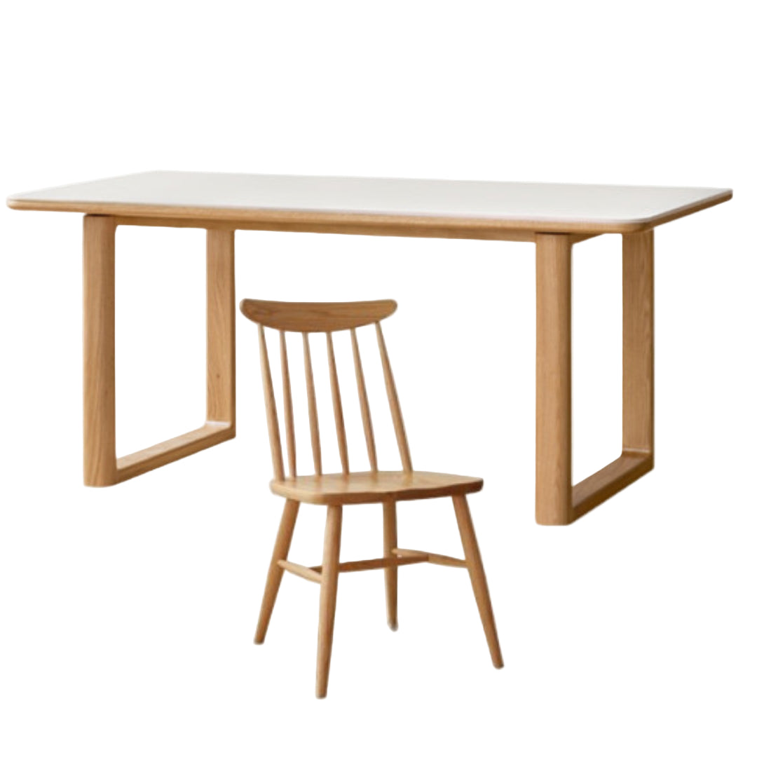 Ash, Oak Solid Wood Rock Board Dining Table