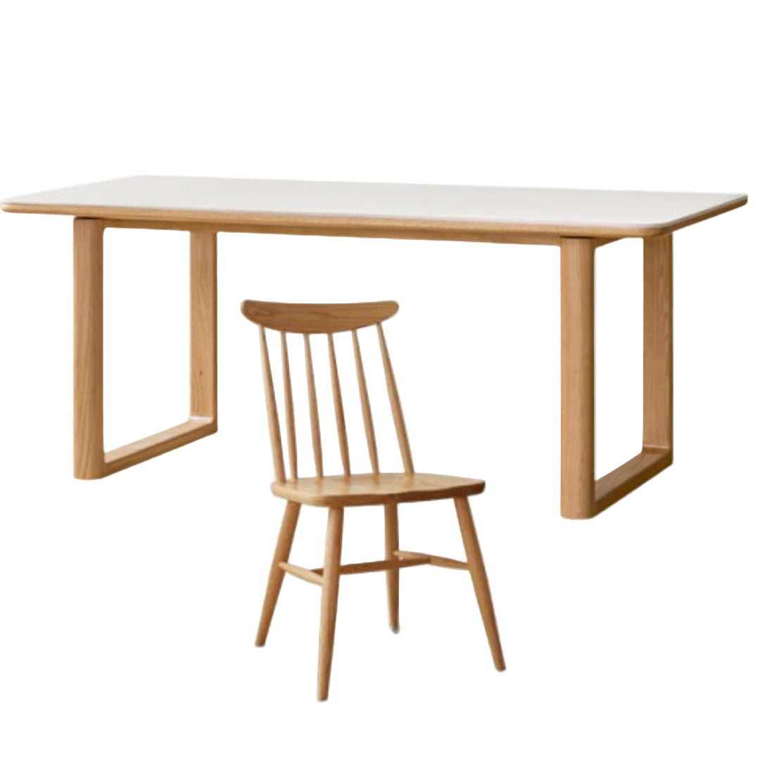 Ash, Oak Solid Wood Rock Board Dining Table
