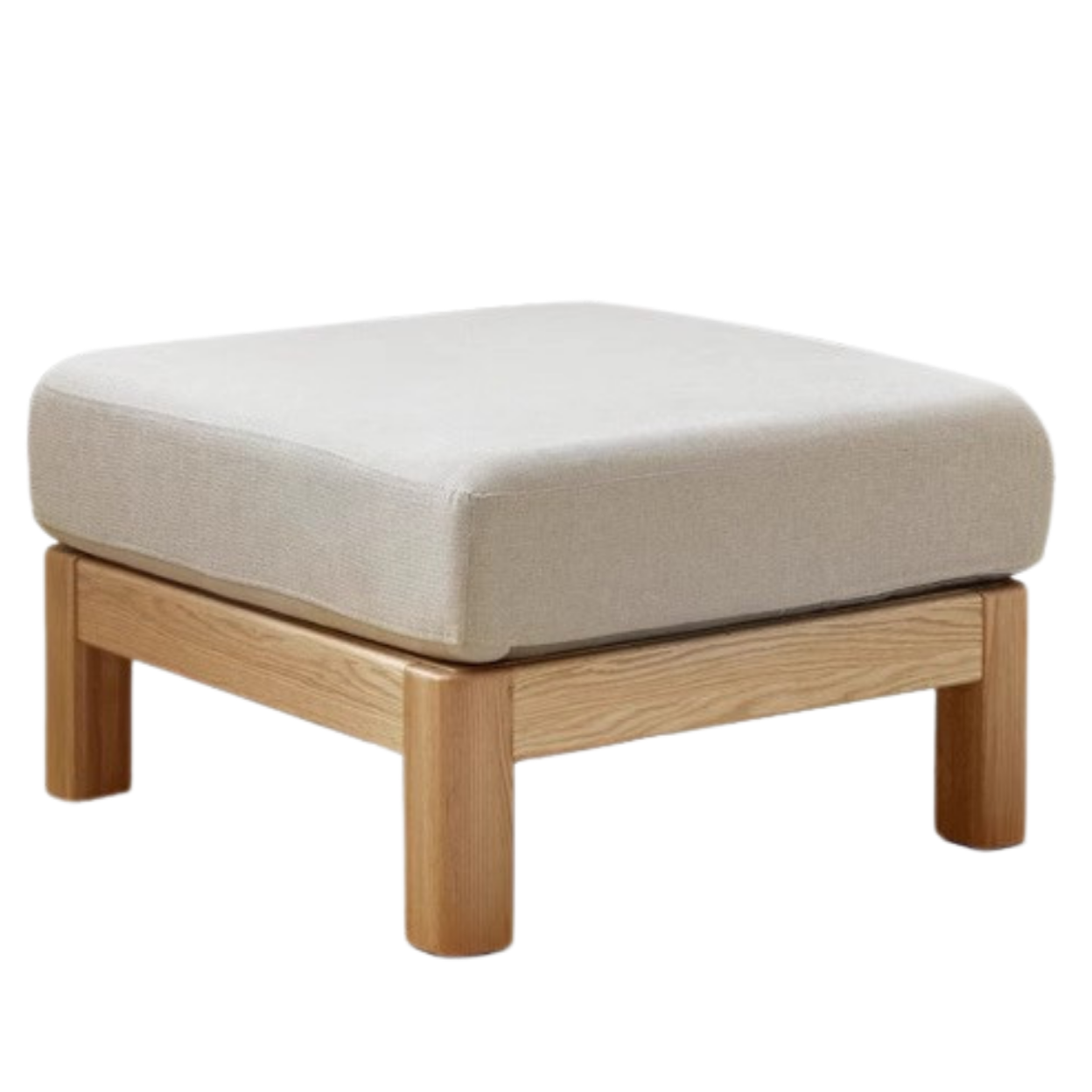 Black Walnut, Oak, Ash, Poplar Solid Wood Footstool Small Fabric Stool