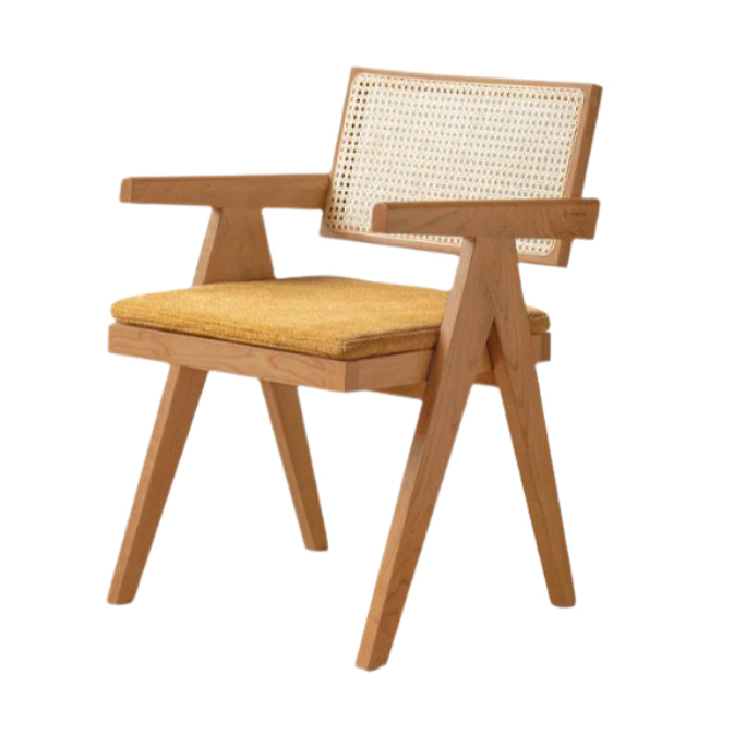 Ash, Oak, Cherry Solid Wood Light Luxury Leisure Dining Chair
