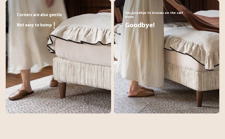 Fabric Chenille Soft Backrest Bed French Retro Style