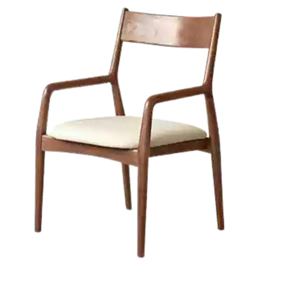 Black Walnut, Oak Solid Wood Retro Soft Pack Dining Chair