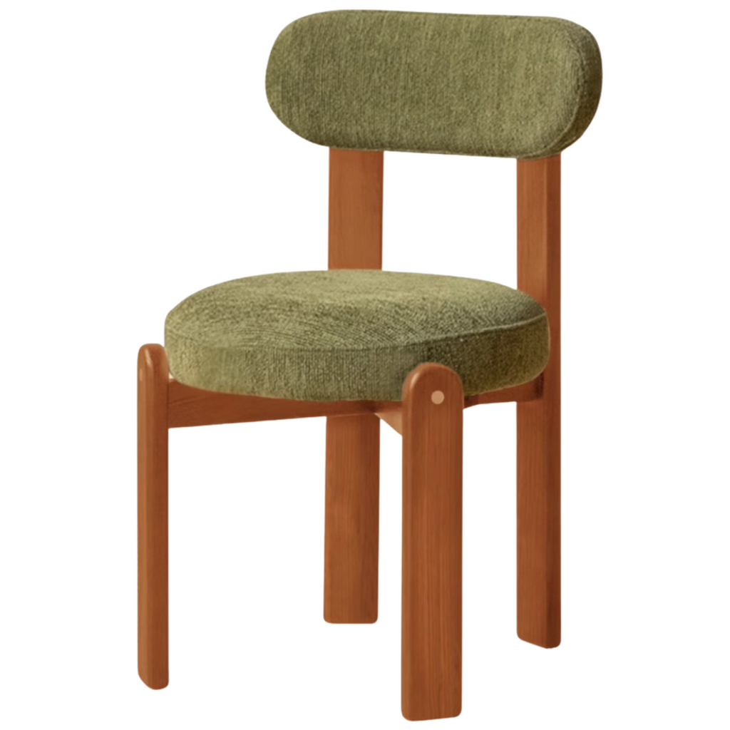 Black Walnut, Cherry, Beech, Solid Rubberwood Retro Style Dining Chair