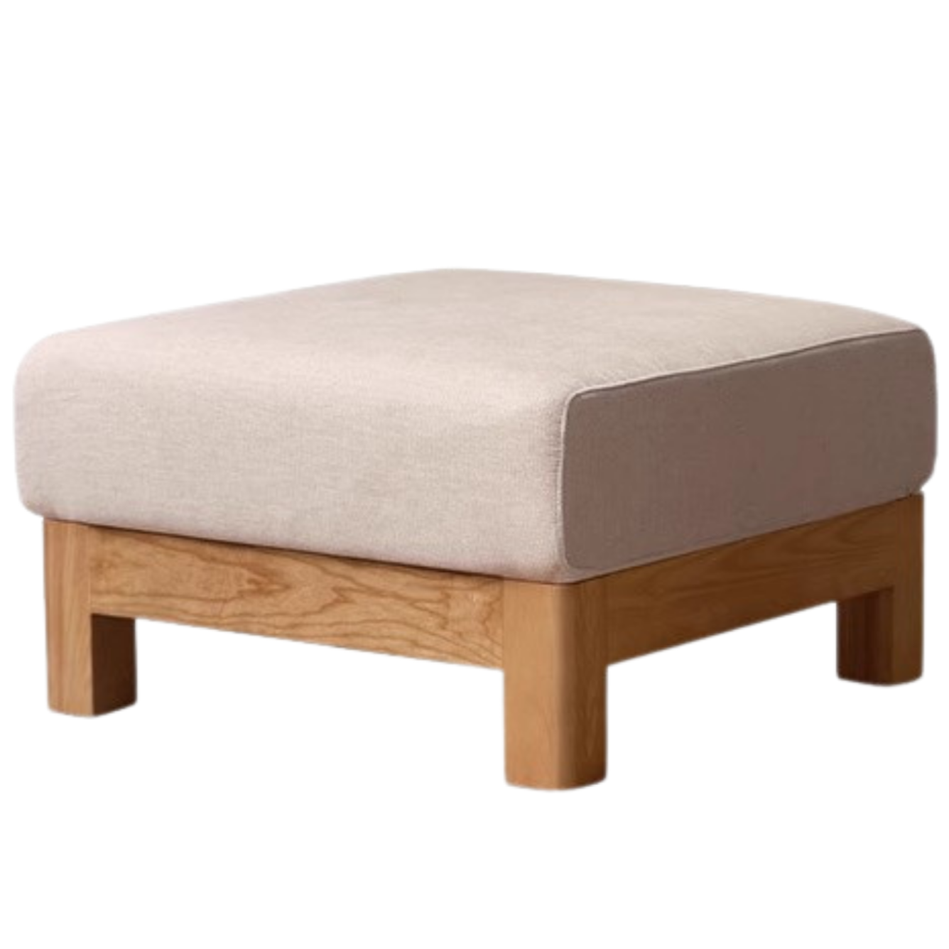 Black Walnut, Oak, Ash, Poplar Solid Wood Footstool Small Fabric Stool