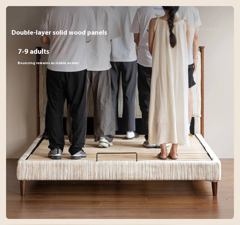 Fabric Chenille Soft Backrest Bed French Retro Style