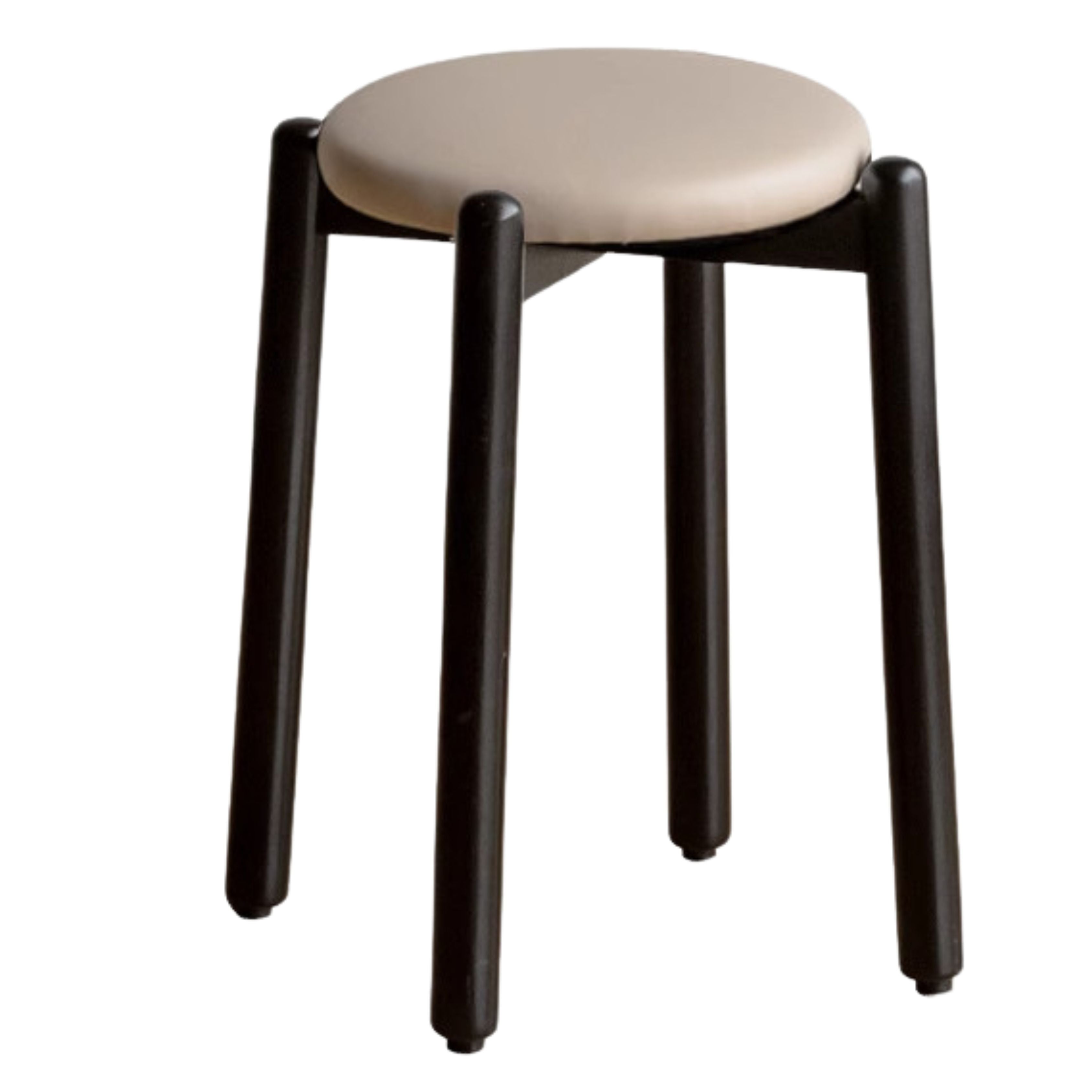 Solid Rubberwood Modern Stacking Stool