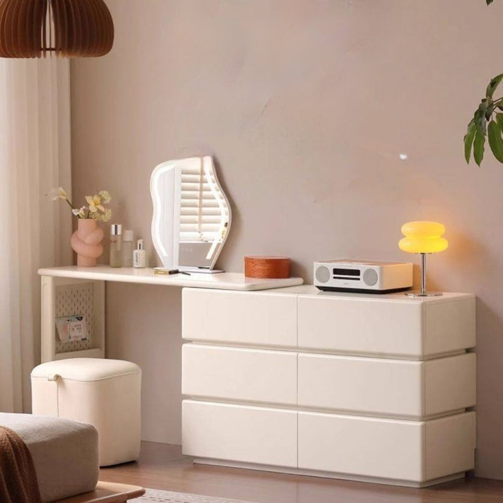 Solid Rubberwood Modern Dressing Table