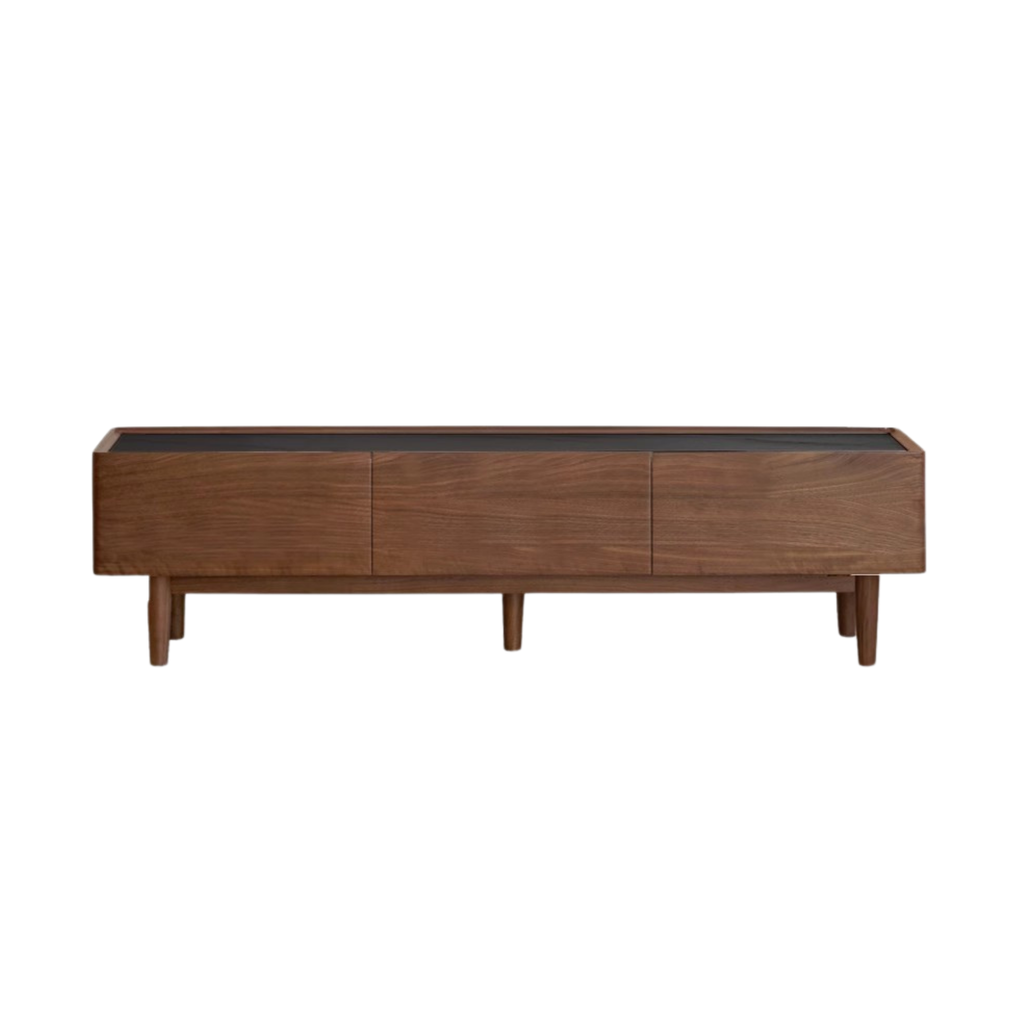 Black Walnut Solid Wood Modern TV Cabinet For Living Room