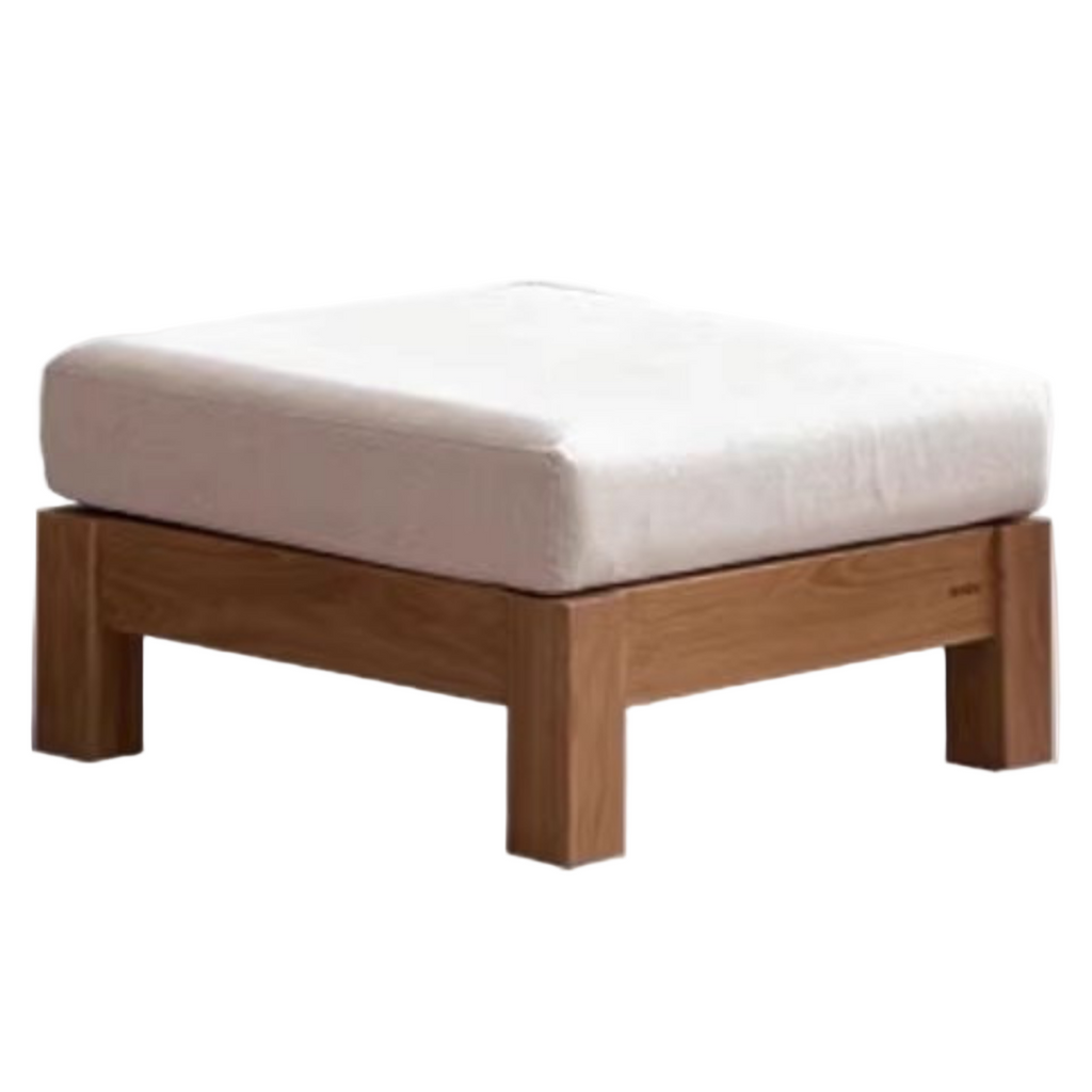 Ash, Oak, Black Walnut Solid Wood  Fabric Footstool-