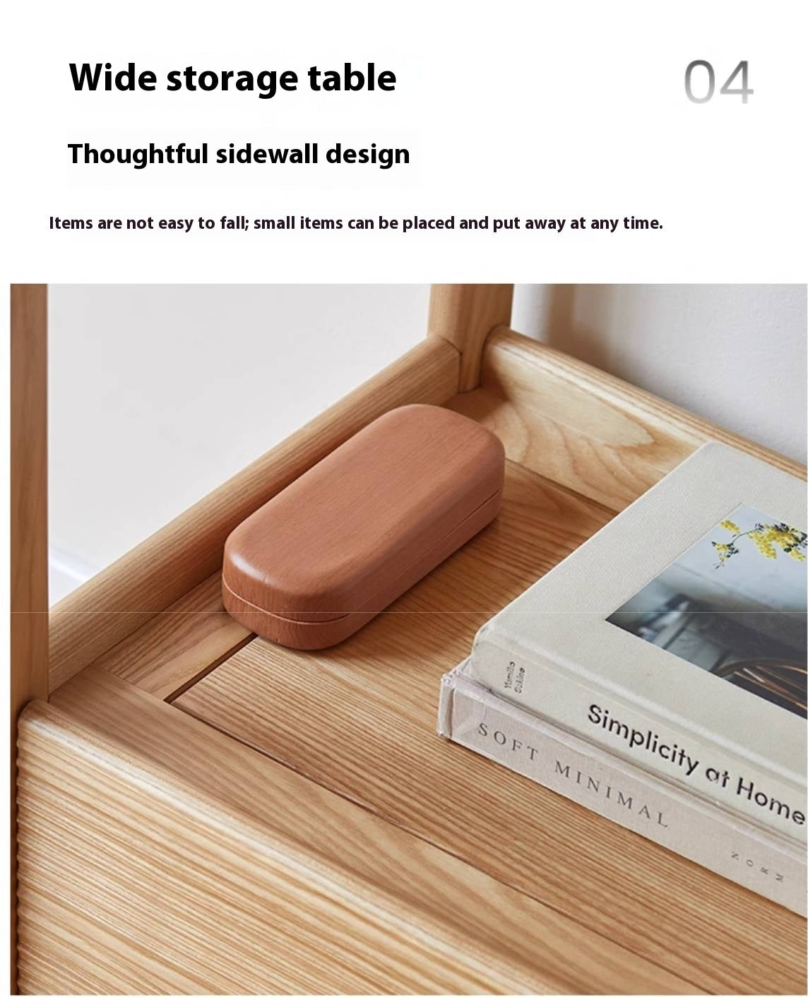 Ash Solid Wood Modern Style Hanger With Storage