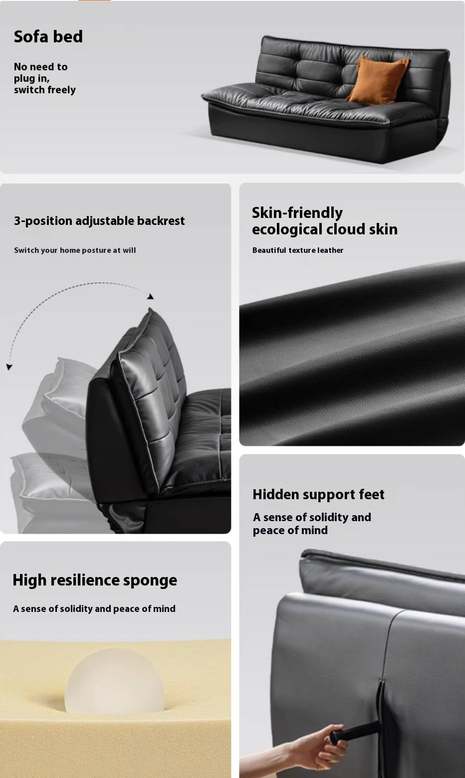 Leather Modern Style Sofa