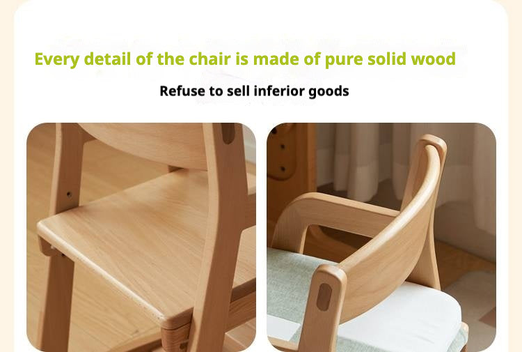 Beech Solid Wood Washable Kids Soft Chair