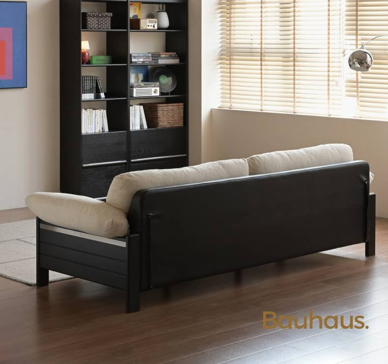 Ash Solid Wood Fabric, Leather Sofa