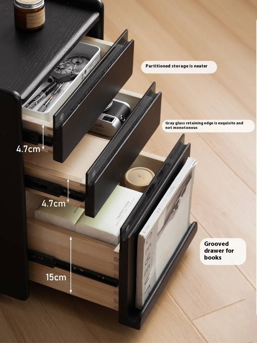 Oak Solid Wood Simple Style Nightstand