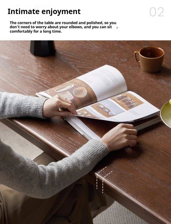 Oak Solid Wood Modern Dining  Table